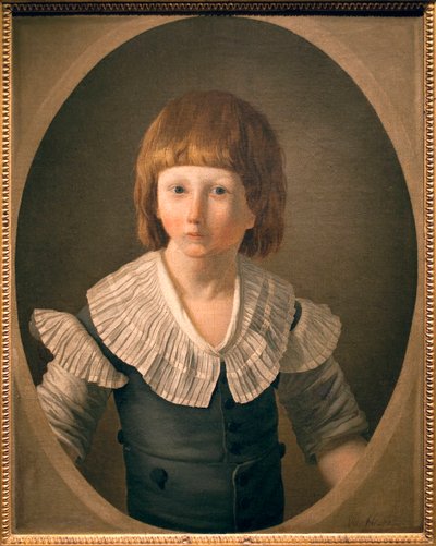 ルイ17世（1785-1795）の肖像、ルイ・シャルル・ド・ノルマンディーは、1789年に兄グロインの死によってドルフィンとなり、家族とともにテンプルに幽閉され、そこで3年間過ごし、そこで死去しました。この肖像画は、神殿で描かれたと言われているのは 作： Joseph Marie the Younger Vien