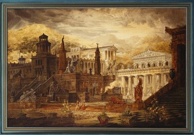 スパルタの再建：ペルシャのポーチとラセデモニア人の協議の場 作： Joseph Michael Gandy