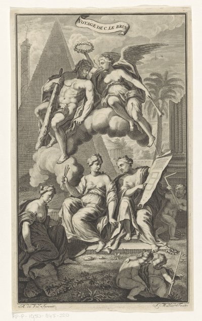 ヴィクトリアが戴冠したヘラクレス Voyage de C. le brun (オブジェクトのタイトル) タイトル ページ: Cornelis de Bruyn、Voyage au Levant、1700 年 作： Joseph Mulder