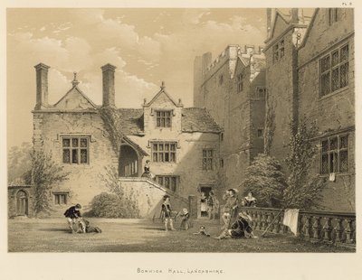 Borwick Hall、ランカシャー 作： Joseph Nash