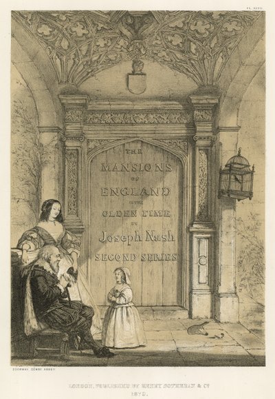 出入り口、クーム修道院 作： Joseph Nash