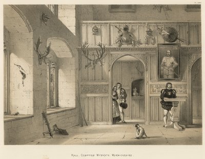 Hall、Compton Wynyate、Warwickshire 作： Joseph Nash