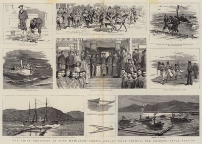 コリアのポートハミルトン、および中国海軍基地のポートアーサーにある中隊 作： Joseph Nash