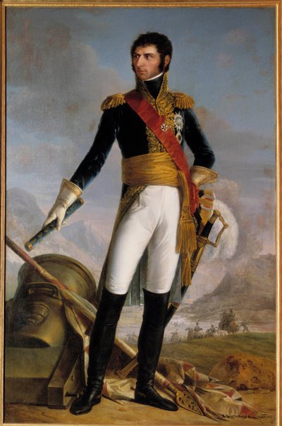Jean Baptiste Jules Bernadotte (1763-1844)Ponte Corvo王子、その後Charles Jean XIV、1818年にはスエード王、1804年には代表となったJean Baptiste Jules Bernadotte (1809-1880) 1852年の絵画。薄さ2.1x1.4 m。 作： Joseph Nicolas Jouy