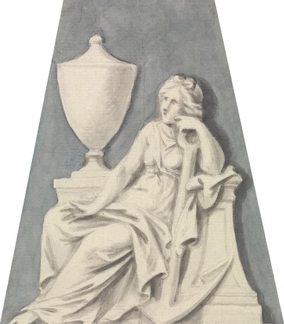 Túmulo com senhora sentada, apoiando-se em uma urna 作： Joseph Nollekens
