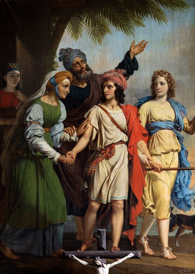 Partida do jovem Tobias de Jozef Paelinck, primeira metade do século XIX (óleo) 作： Joseph Paelinck