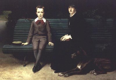 Mme Memssiereと彼女の息子 作： Joseph Paul Mesle