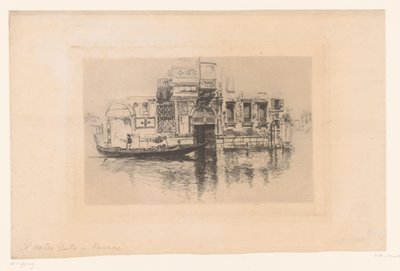 運河のゴンドラ ヴェネツィアのウォーターゲート (オブジェクトのタイトル) 作： Joseph Pennell (signed by artist)