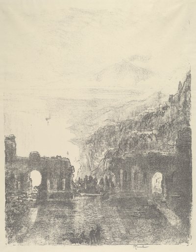 Aetna Over Taormina, 1913年。 作： Joseph Pennell