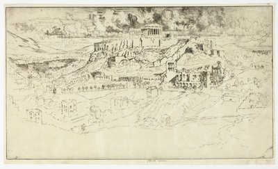 Philopotes の墓からのアテネ 作： Joseph Pennell