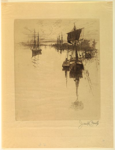 栗通り橋の下 作： Joseph Pennell