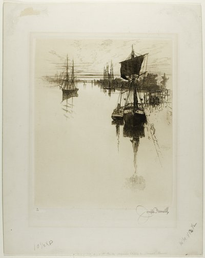 フィラデルフィア、チェストナット ストリート橋の下 作： Joseph Pennell