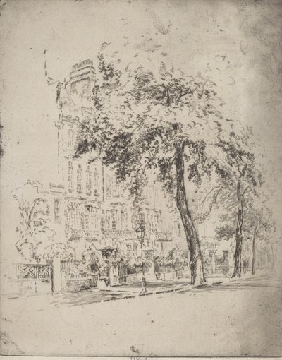 Big Tree, Cheyne Walk, 1906年。 作： Joseph Pennell