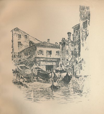 ボートビルディング、ヴェネツィア、1905年、1925年。 作： Joseph Pennell
