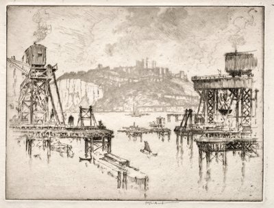 ドーバー桟橋の建設 作： Joseph Pennell