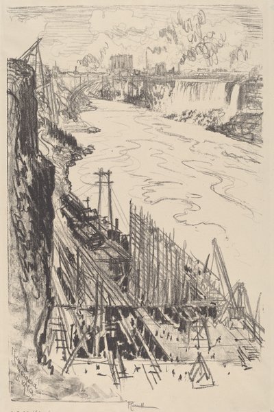 パワーハウスの建設 作： Joseph Pennell