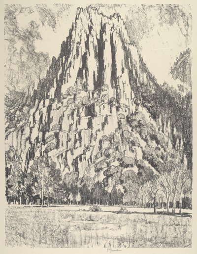 1912年、ヨセミテのバットレス。 作： Joseph Pennell