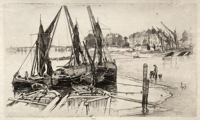 チェルシー、1番、1886年。 作： Joseph Pennell