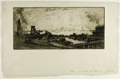 石炭埠頭、スタテン アイランド、No. II 作： Joseph Pennell