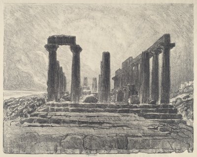 ジュノー神殿の柱、ジルジェンティ 作： Joseph Pennell