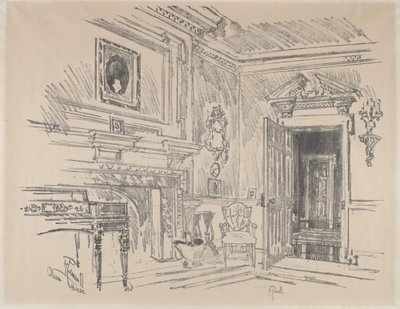 クリブデンの応接室 作： Joseph Pennell