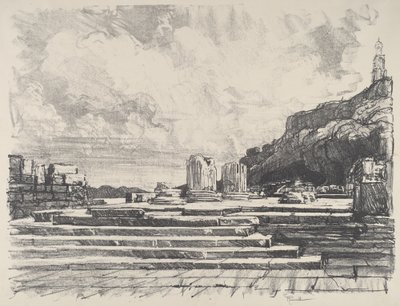 エレウシス、神殿の舗装 作： Joseph Pennell