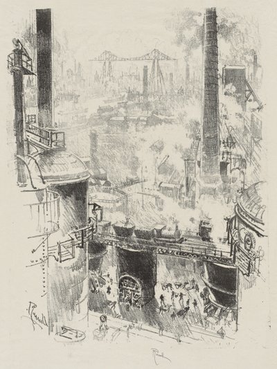英国の戦争作品: 炉の上から 作： Joseph Pennell