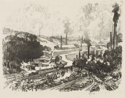 英国の戦争作品: 軍需品作品 作： Joseph Pennell