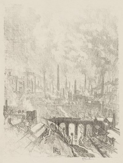 英国の戦争作品: 軍需都市、No. 1 作： Joseph Pennell