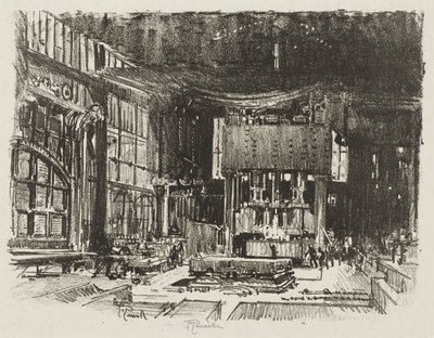 英語の戦争作品: 戦争神の祭壇を準備するアコライツ 作： Joseph Pennell