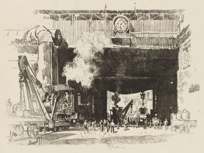 英国の戦争作品: 大きな店の大きな門 作： Joseph Pennell