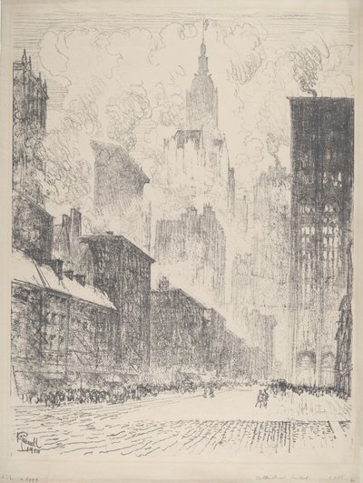 フルトンストリートから 作： Joseph Pennell