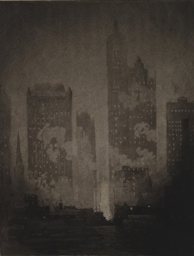 コートランドストリートフェリーから 作： Joseph Pennell