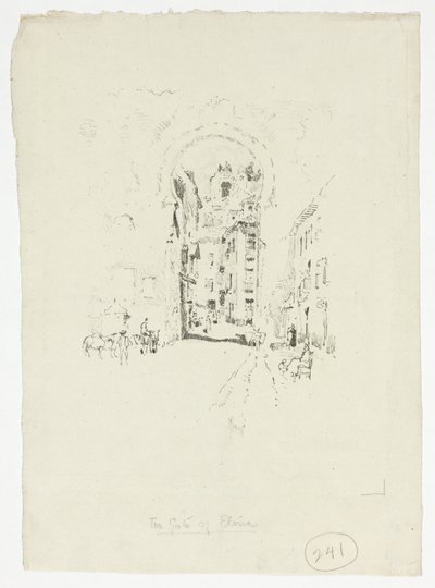 エルビラの門、グラナダ 作： Joseph Pennell
