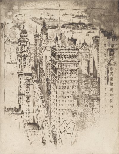 金色のコーニス』No.II、1915年。 作： Joseph Pennell
