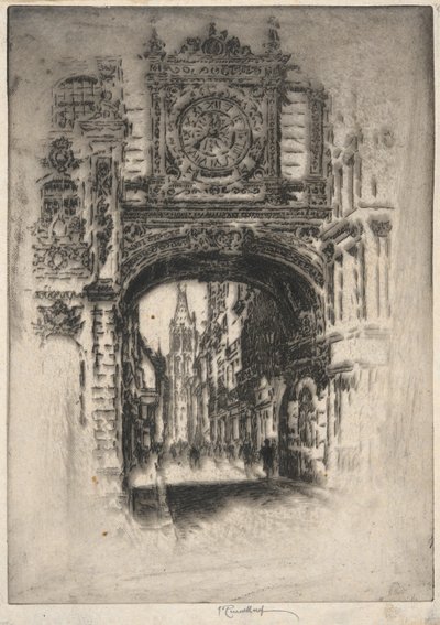 大時計; ルーアン 作： Joseph Pennell