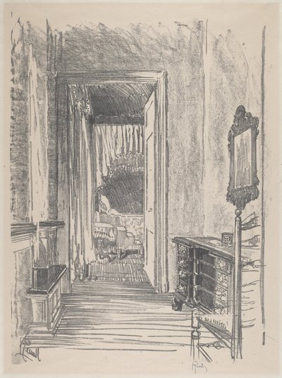 ベッドルームへの廊下、ステントン 作： Joseph Pennell