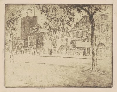 ウィスラーが亡くなった家 作： Joseph Pennell