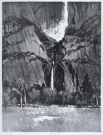ローワー フォールズ、ヨセミテ 作： Joseph Pennell