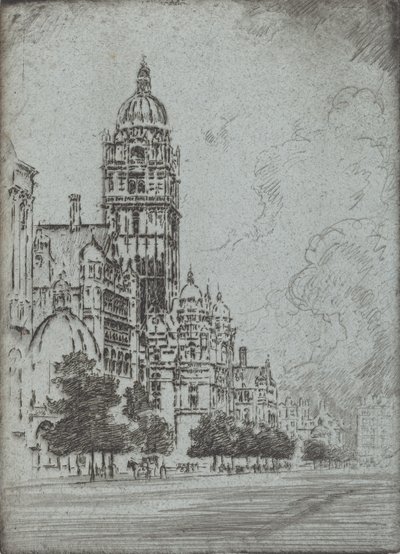 壮大なケンジントン、1904 年。 作： Joseph Pennell