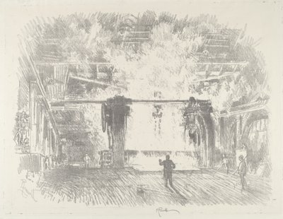 甲冑を作る、1916年。 作： Joseph Pennell