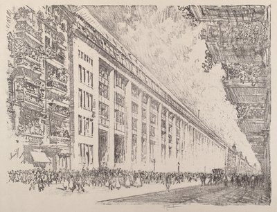 正午、ゼネラル・エレクトリック・ワークス、ベルリン 作： Joseph Pennell