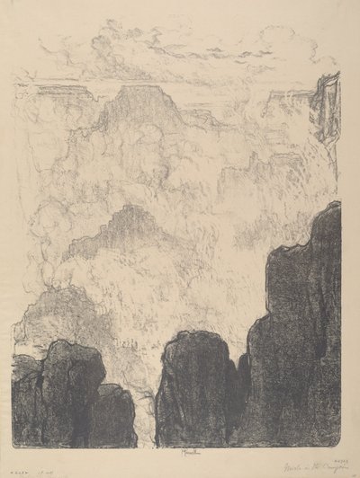 峡谷の霧 No.II 作： Joseph Pennell