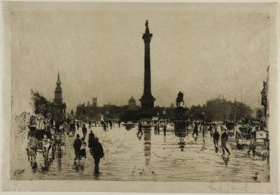 ネルソン記念碑、トラファルガー広場、ロンドン 作： Joseph Pennell