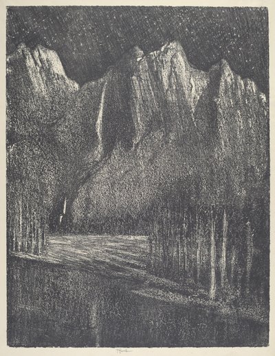 ヨセミテの夜 作： Joseph Pennell
