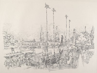 オーバーバウム橋、ベルリン 作： Joseph Pennell