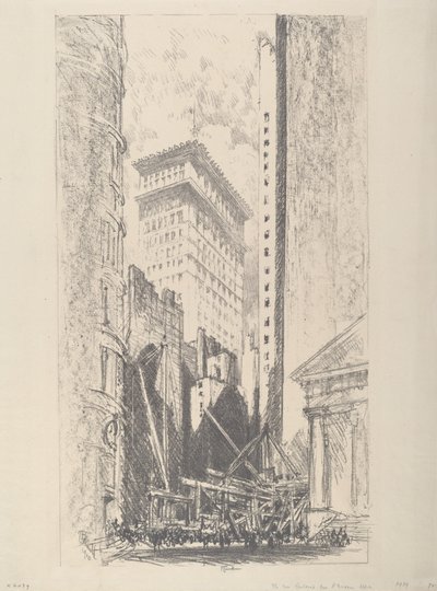 ブロード ストリートの再建 作： Joseph Pennell