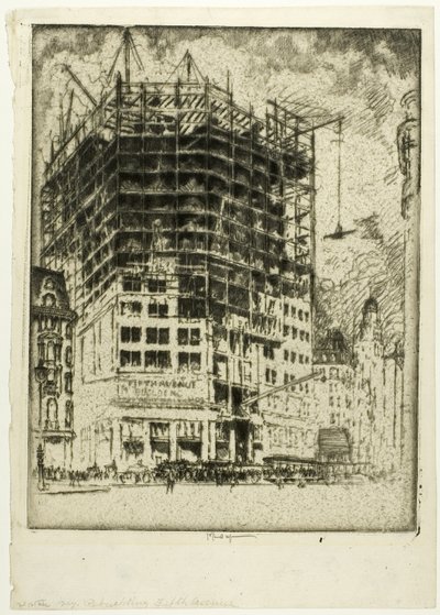 五番街の再建 作： Joseph Pennell