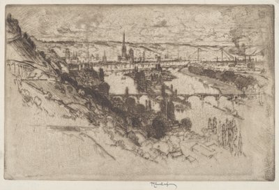 ボン・セクールのルーアン 作： Joseph Pennell