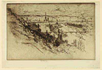 ボン・セクールのルーアン 作： Joseph Pennell